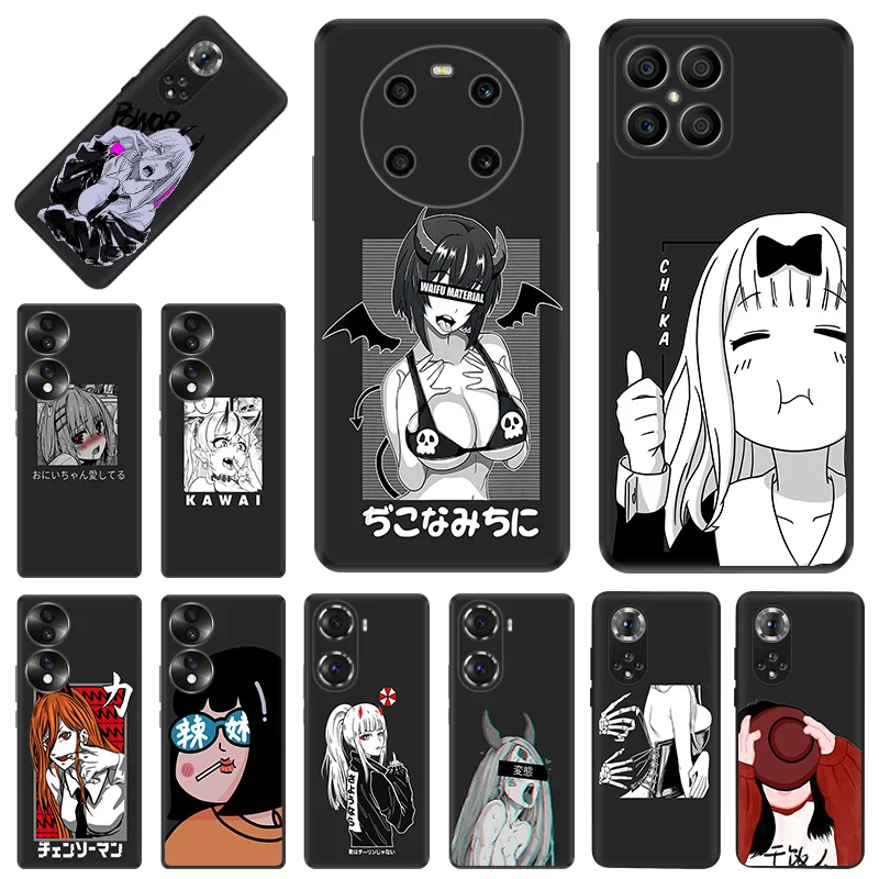 Чехол для телефона Honor X9b X6 a X7 X8b 70 90 Magic5 Gyaru японская Shyness аниме девушка Huawei P20 P30 P40