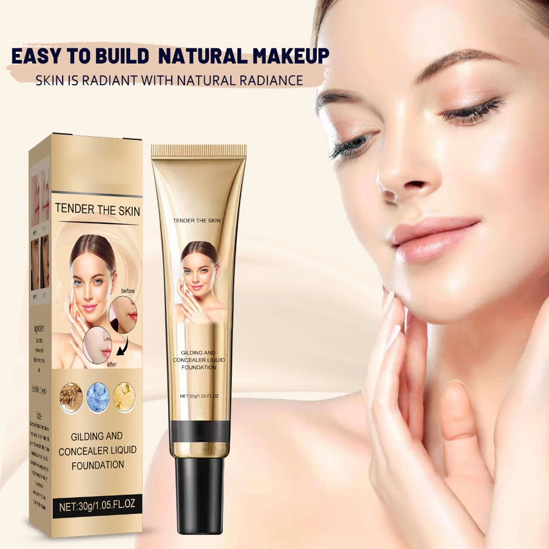 

1 Set 30g Liquid Foundation Cream Oil Control Brighten Long Lasting Full Coverage Matte Base Concealer Beauty Cosmetic Makeup