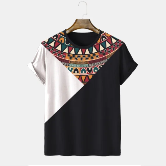

Vintage Totem Graphic Printed Summer Men's O-Neck T-shirt Casual Short Sleeve Oversized Pullover Fashion Streetwear Men Clothing