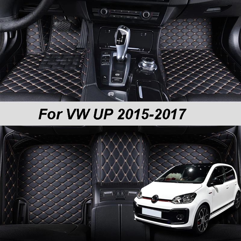 

Кожаные автомобильные коврики на заказ, коврики для Volkswagen VW UP 2014 2015 2016 2017, коврики, накладки для ног, аксессуары