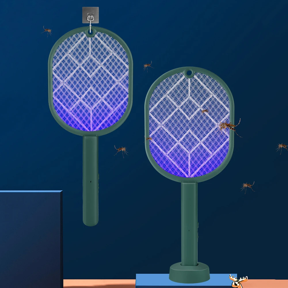 

Mosquito Killer Lamp 2-in-1 Fly Swatter Trap USB Charging Protective Net Household Supplies for Home Bedroom Living Room