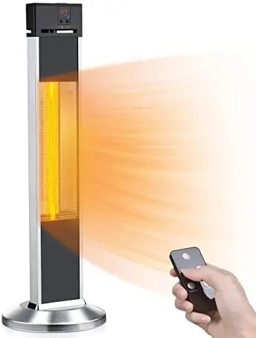 

Heaters for Indoor Use Large Room, w/Remote, Auto Shut Off, 500/1000/1500W Radiant Heater, Super Quiet 3s Instant Warm Vertical