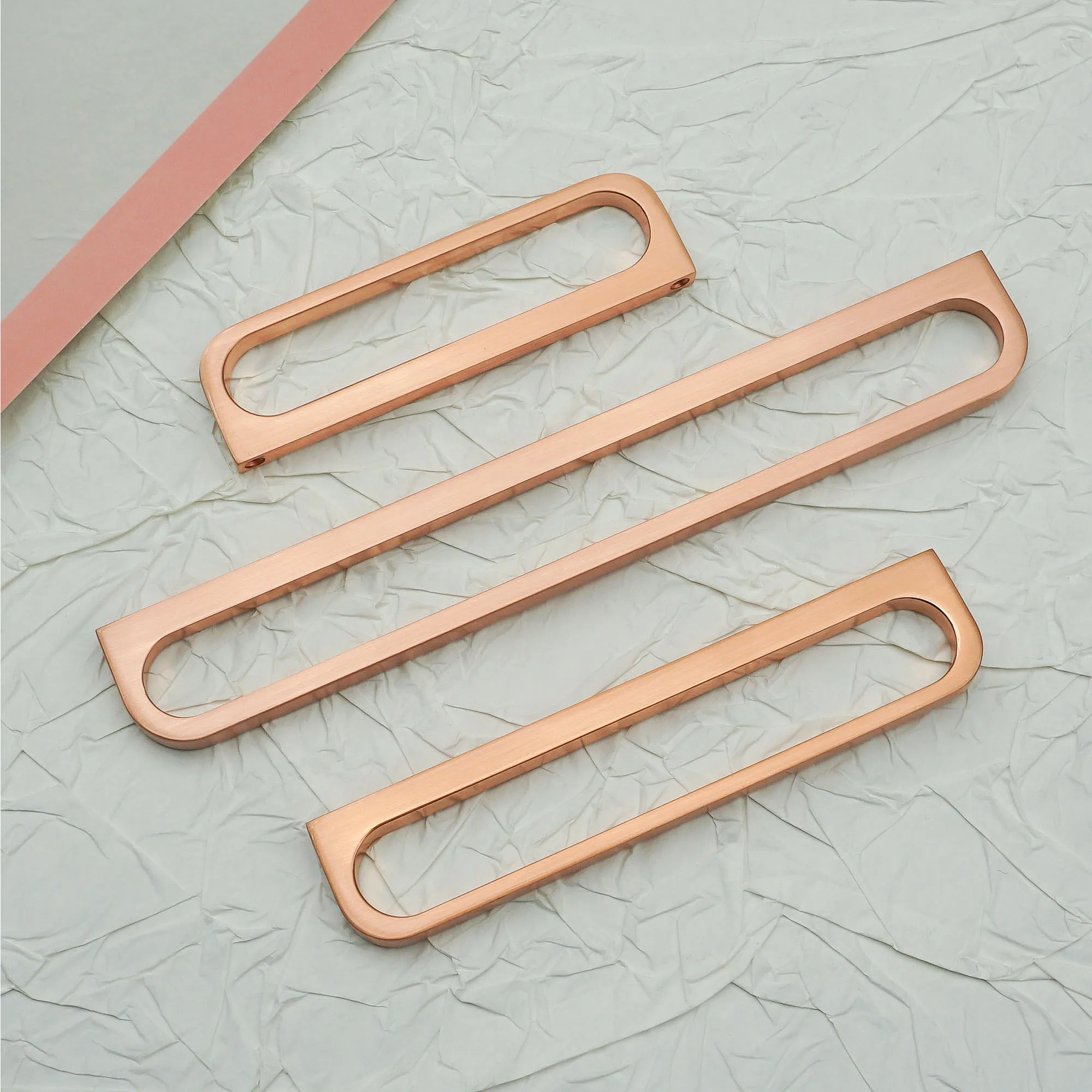 

Ручки для шкафа матовые розовое золото цинковый сплав