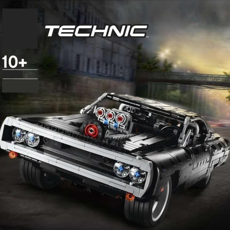 

1168PCS Technical Dodge Charger Racing Car Model Building Blocks 42111 Bricks Toys in Movie Fast Furious Gift For Boys Kids