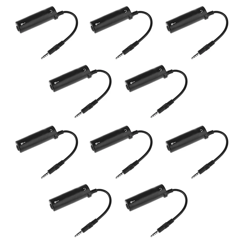 

10Pcs Guitar Interface Adapter Worked With Record/Tuning/Audio Processing 3.5Mm Audio Cable For Iphone Ipod Press & Ipad