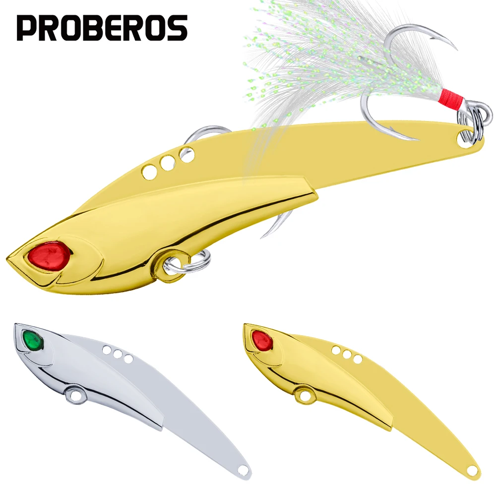 

10pcs/lot Spoon Fishing Lures 6.2cm-7.5cm/11g-23g Bass Bait High Carbon Hook Metal Bait with Feather 2 Colors Fishing Tackle