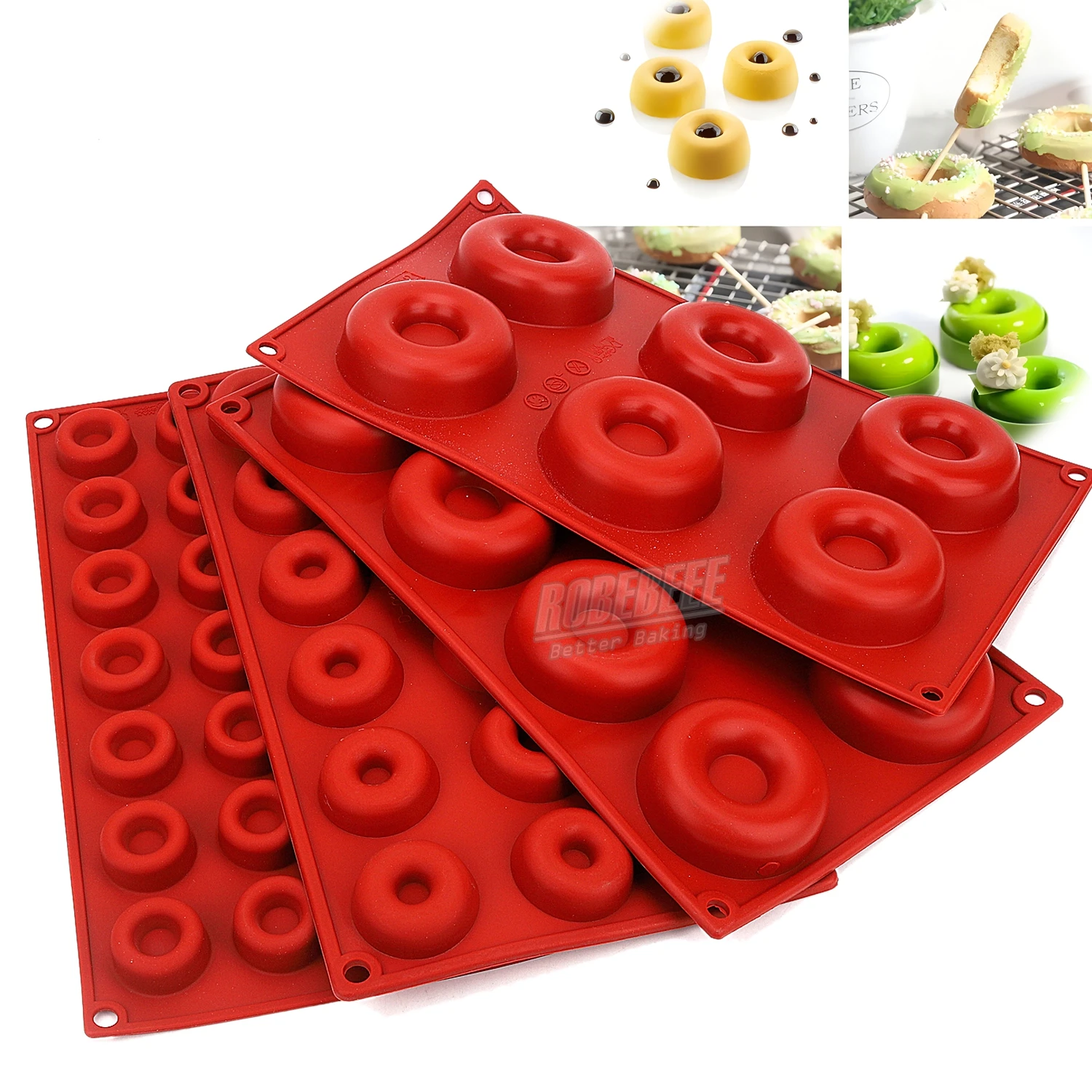 Круглая силиконовая форма в виде пончика для выпечки различные диаметры 3 см 4 1 6 5