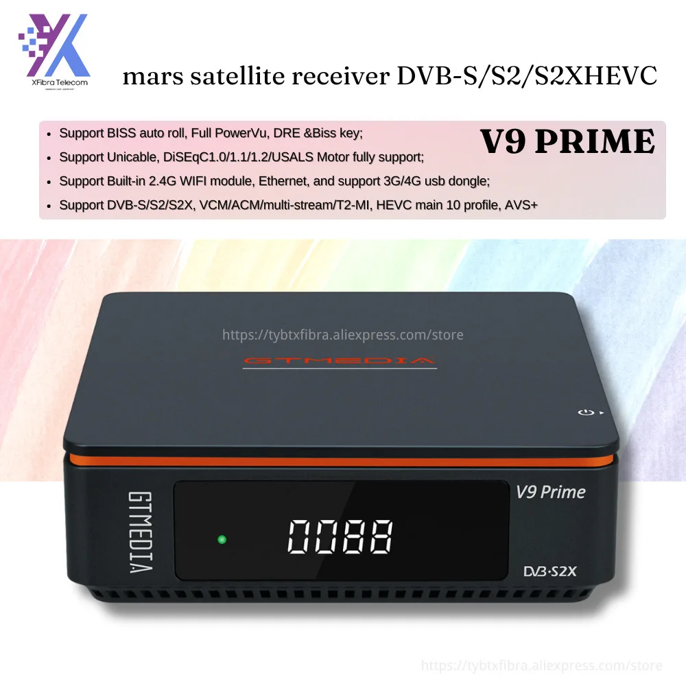 Спутниковый ресивер GTMEDIA V9 Prime mars DVB-S/S2/S2X HEVC основной 10-профиль Встроенный 2 4G WIFI 1080P