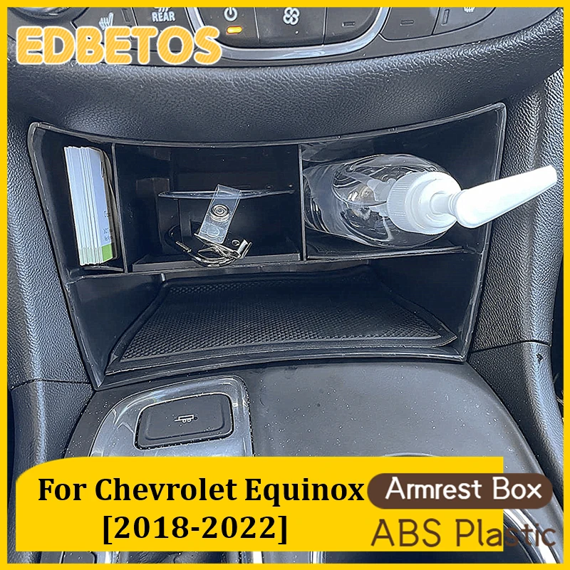 Car Armrest Storage Box Tray For Chevrolet Equinox 2018 2019 2020 2021 2022 Accessories Center Console Organizer