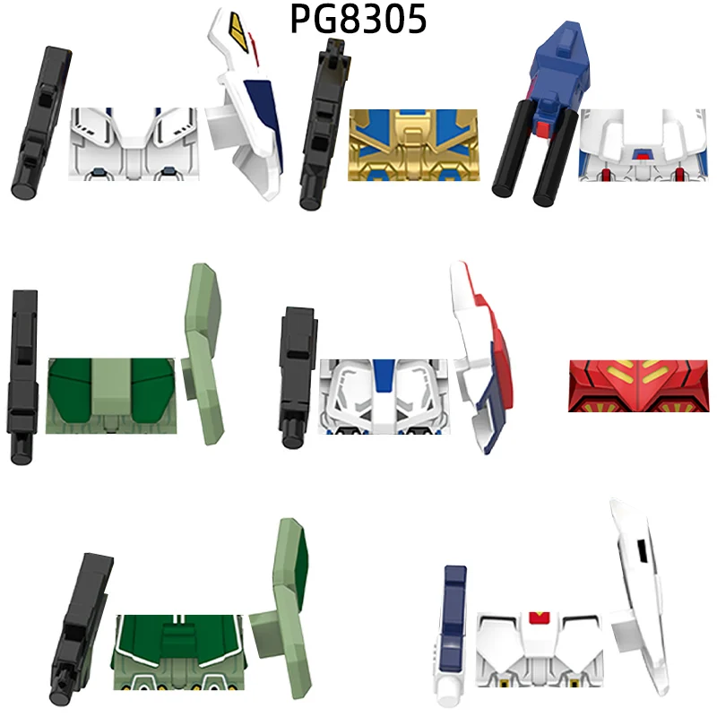 Экшн-фигурки щит оружие брюки детали для волос модель блоков семейный набор