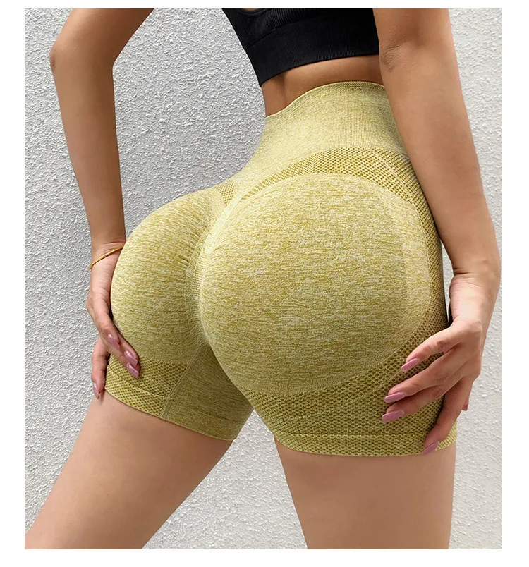 Gym Yoga Shorts Seamless For Women High Waist Hip Push Up Leggings Tummy Control Workout Fitness Jogging pants