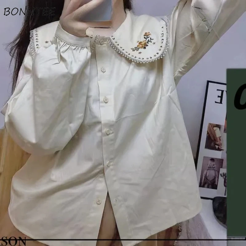 Рубашка женская для колледжа Ins корейская мода повседневная Harajuku с напуском
