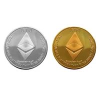 ethereum coin souvenir gold plated collectible ethereum art collection physical commemorative coin party decoration wo