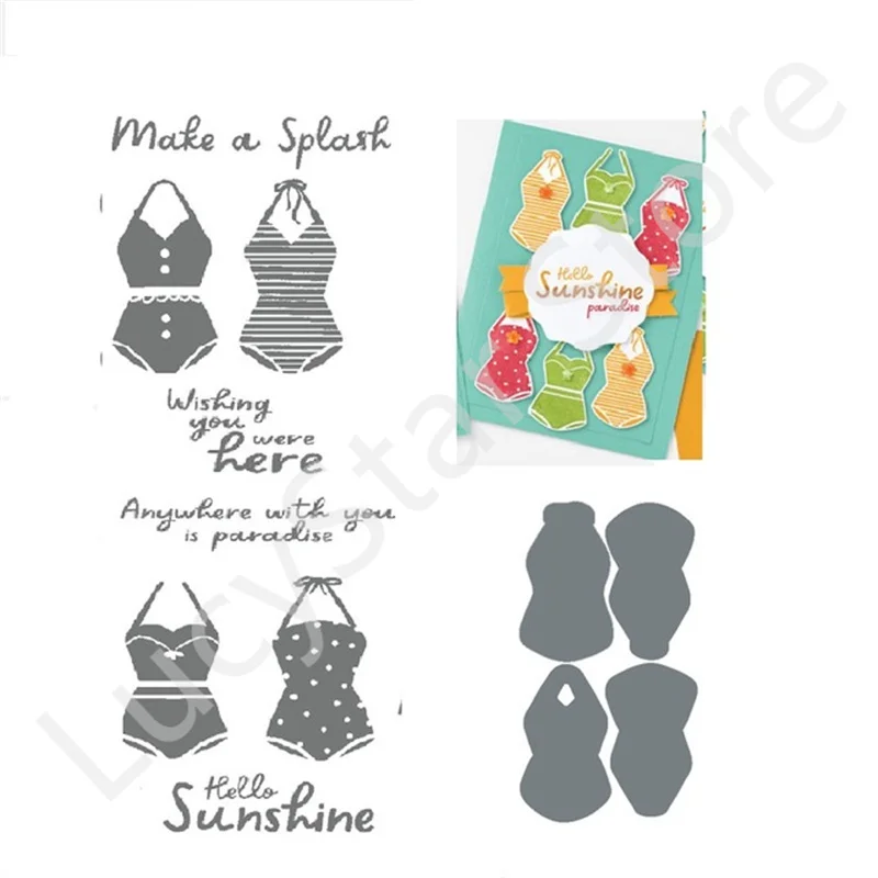 

Sunny Splash Metal Cutting Dies Clear Stamps For Diy Paper Greeting Card Handmade Decorative Album Photo Embossed Craft 2022 New