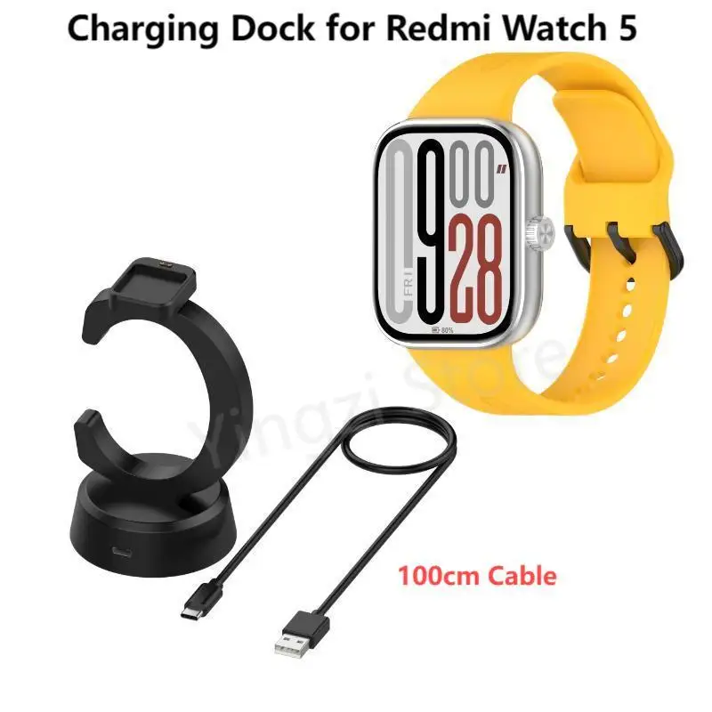 Фото Подставка для зарядки, держатель для зарядного устройства Redmi Wacth 5, зарядный кабель для умных часов, зарядный кабель для Redmi Watch5, 2, магнитный адаптер для зарядного устройства №1