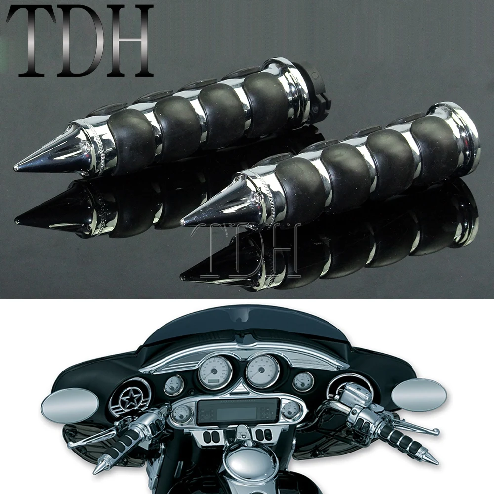 

Stiletto Modern Style 22/25mm Handlebar Grips For Harley Touring Road King Street Electra Glide FLHX Chopper Bobber Hand Grips