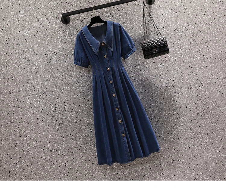 Новинка 2022 женские джинсовые платья женская одежда большого размера для лета