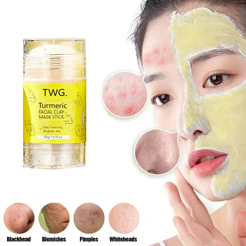 

Turmeric Cleanse Solid Mask Stick Acne Removal Blackheads Oil Control Anti-Aging Moisturize Whiten Mask Skin Care Products