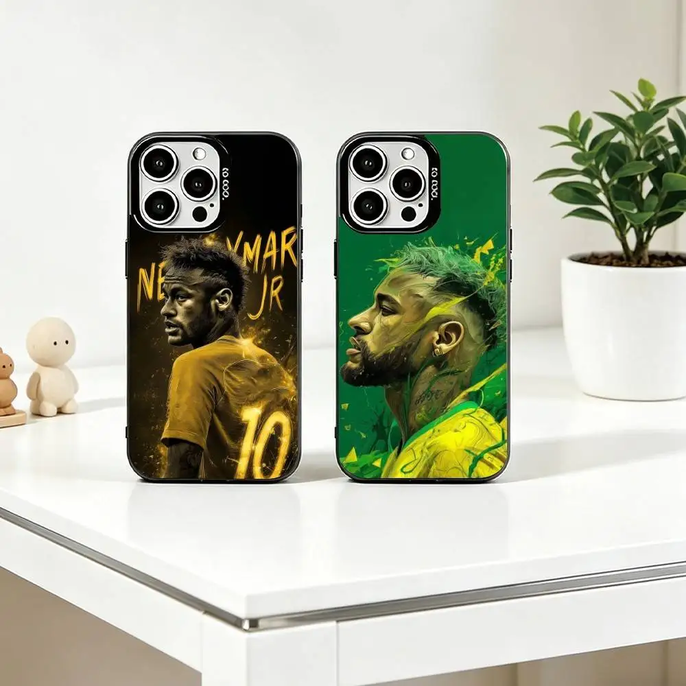 Фото Чехол для телефона F-Football star N-Neymar для iPhone 17, 16, 15, 14, 13, 12, 11 Plus, Pro Max, XS, красочный, серебристо-черный №1