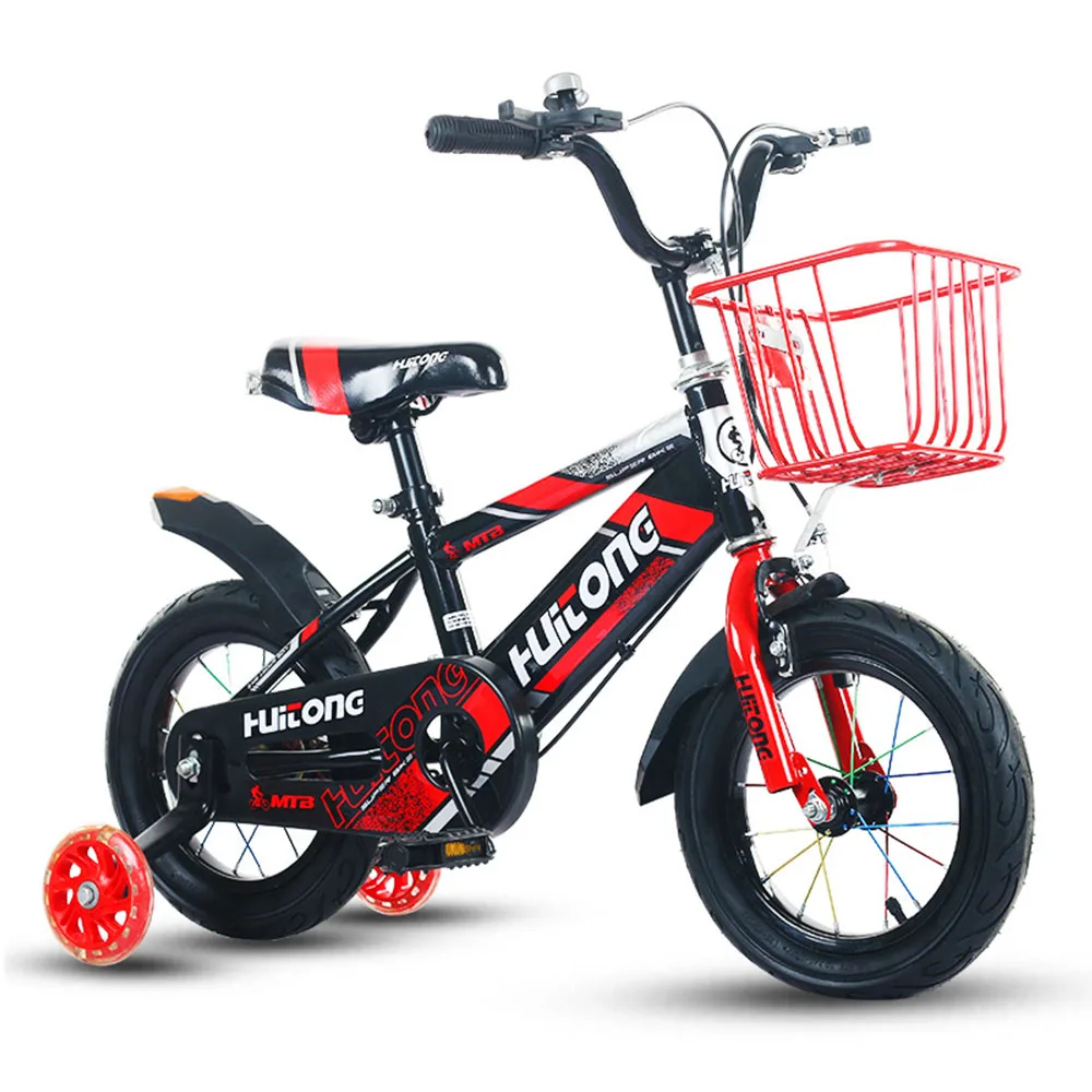

12/14/16 Inches Mountain Children Bicycle With Basket Anti Slip Pedal Spoke Wheel Baby Stroller Toys Suitable For Ages 3 Above