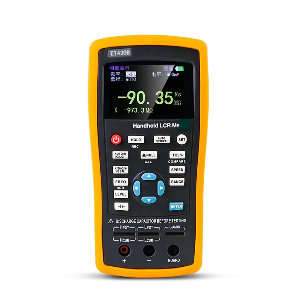 

ET430B Handheld Bridge Meter Digital Meter Tester 10KHz Testing Frequency Capacitance Inductance Resistance Meter 1KHz