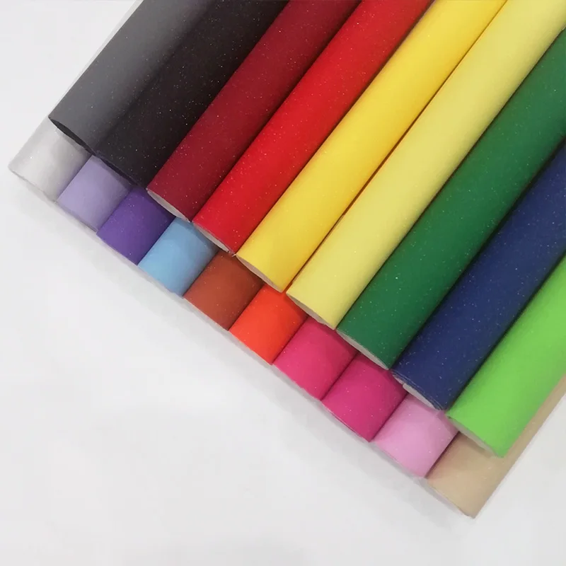 Блестящий однотонный тисненый дизайн PU синтетическая кожа тканевый лист для