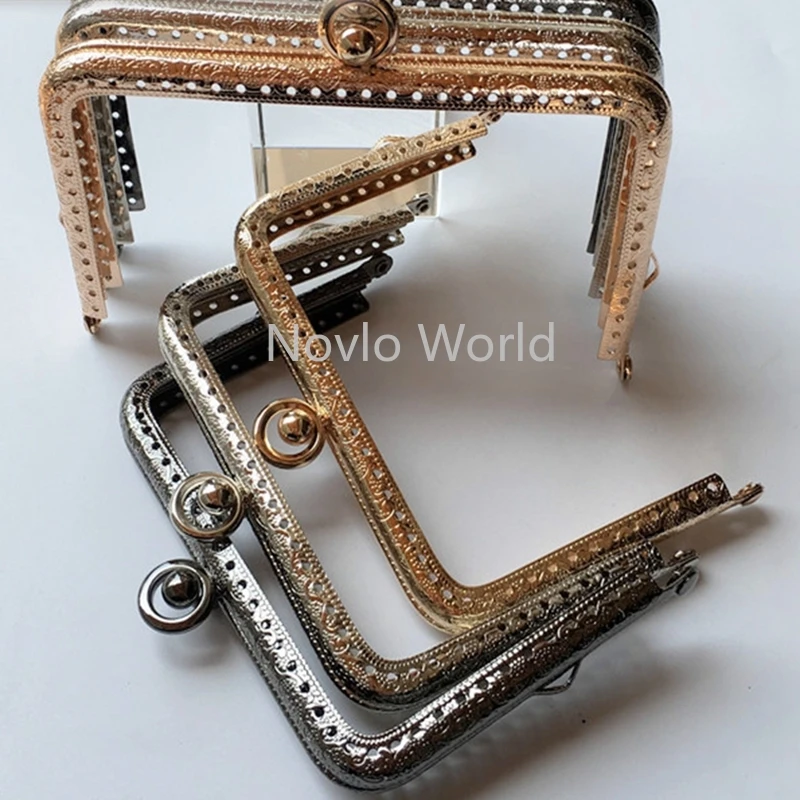 10pcs 11/13cm 4 colors Frame Purse Handle Coins Bags Metal Kiss Clasp Lock Frame Accessories For Bag