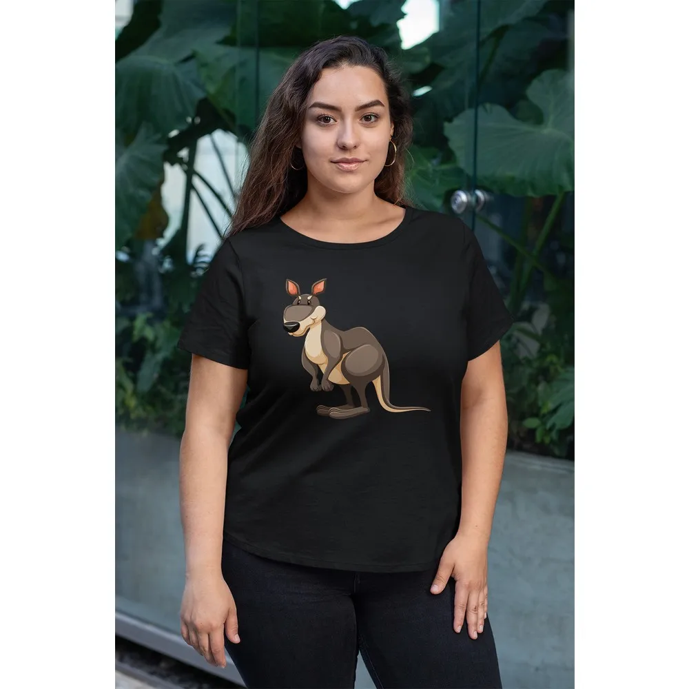 

Одежда Dorlie, хлопковая черная женская футболка-кенгуру большого размера