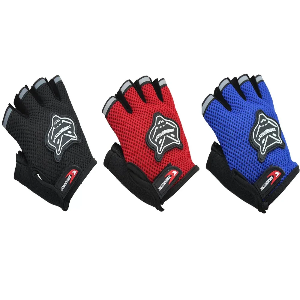 Сетчатые велосипедные перчатки с половиной пальца противоскользящие дышащие