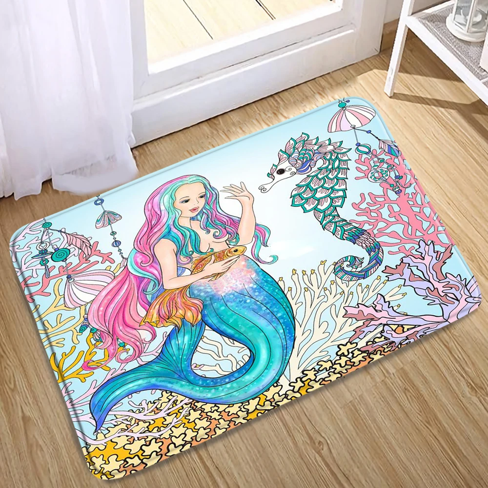 cartoon bath mat welcome entrance mat hallway angel wing flower carpet rugs for room bedroom home decor kitchen doormat art pad free global shipping