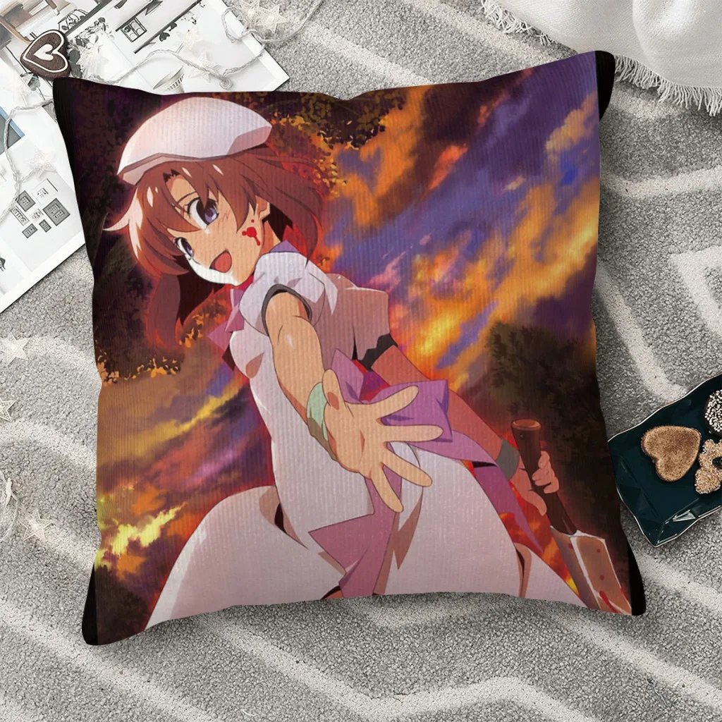 

Higurashi no Naku Koro ni Gou Cojines Higurashi no Naku Koro ni Throw Pillow Case Cushion Covers Home Sofa Chair Decorative