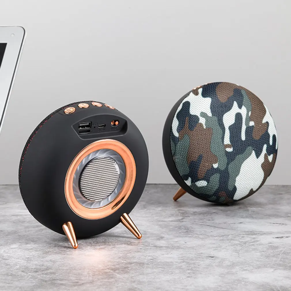 

Mini Portable Speaker Bluetooth-compatible Wireless Desktop Audio Colorful Lights Subwoofer Support Card USB Stick
