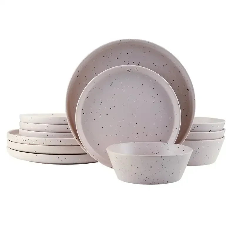 

Jessica Stoneware 12-Piece набор круглой посуды, темно-коричневый