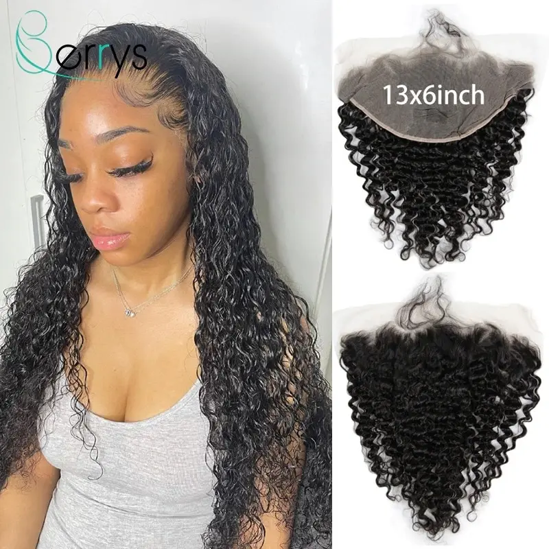 13x6 HD Lace Frontal Loose Deep Wave 13x4 HD Lace Front 100% Human Hair Swiss Lace Virgin Hair Deep Wave Berrys Hair Frontal