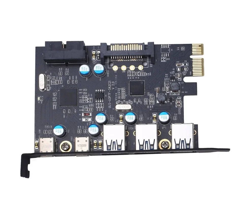 Карта PCI Express на 3 PORTS USB 3.0 2 USB3.1 Type C Внутренний 20PIN 7 портов HUB расширения Pcie к Tyoe-c