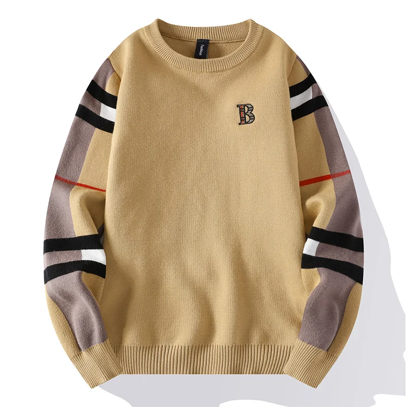 2023 Top Fashion Fall Winter Sweater For Men High End Luxury Comfortable Knit Cashmere Sweaters Clothing Mens Soft Warm Pullover