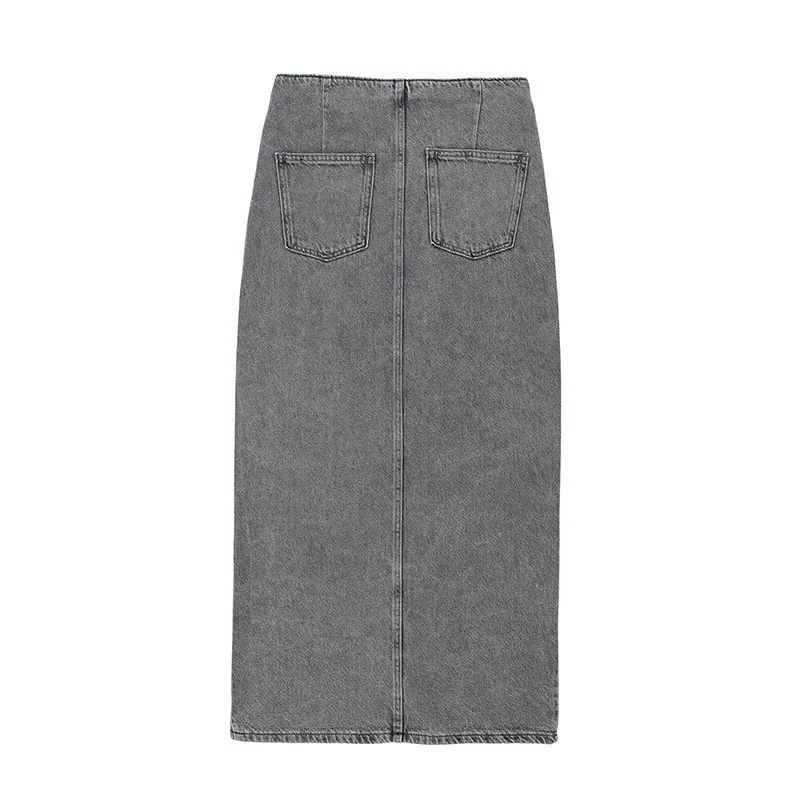 Женская модная однотонная Юбка-миди Koekop с Боковым Разрезом винтажная шикарная