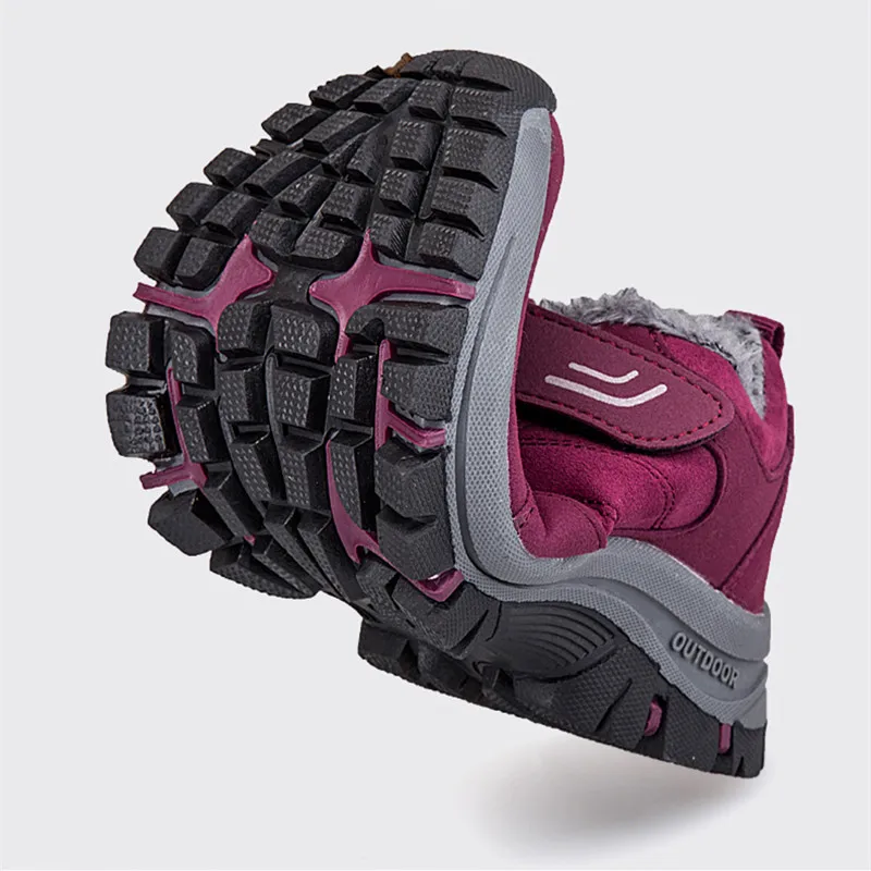 Men Women Plush Warm Climbing Shoes Winter Wear-resistant Hiking Sneaker Trekking Boot Unisex Non Slip OutdoorTourism Mountain