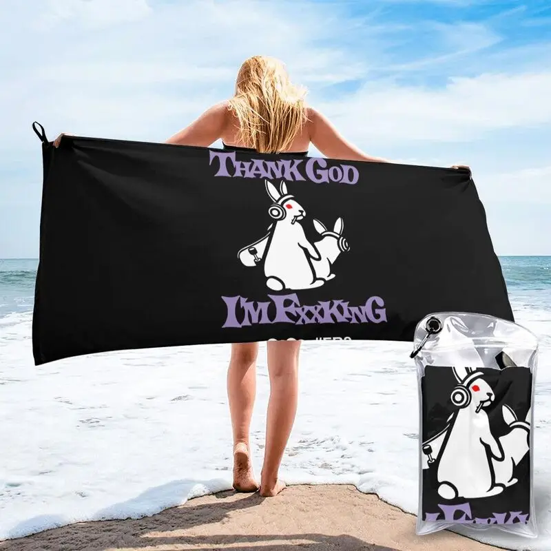 Fr2 Fxxking Rabbits 9090 Collaboration Quick dry Towel New Fashion Portable Lightweight Personalized |