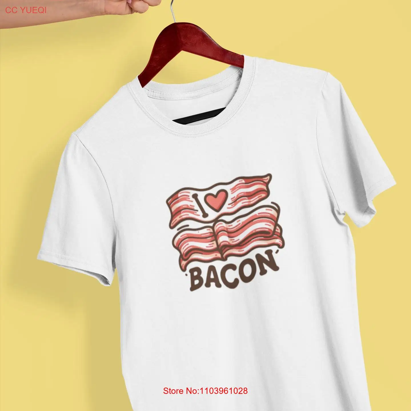 Футболка Любитель бекона Foodie Mealtime Одежда для любителей свинины Кулинария срез