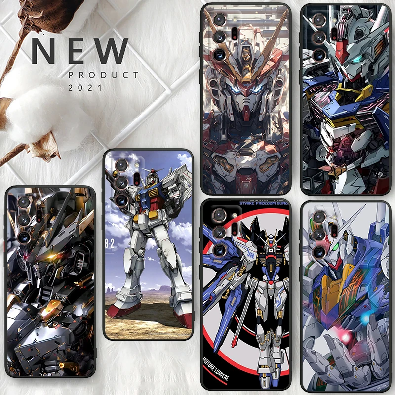 Черный мягкий чехол для мобильного телефона GUNDAM Samsung A55 A35 A25 A15 A14 A73 A53 A13 A05S A03S A02S A71