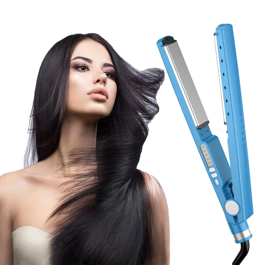 

Hair Straightener Professional Salon Hair Curler For All Hairstyles Fast Heating 2-in-1 Flat Iron Titanium Hair Straightener
