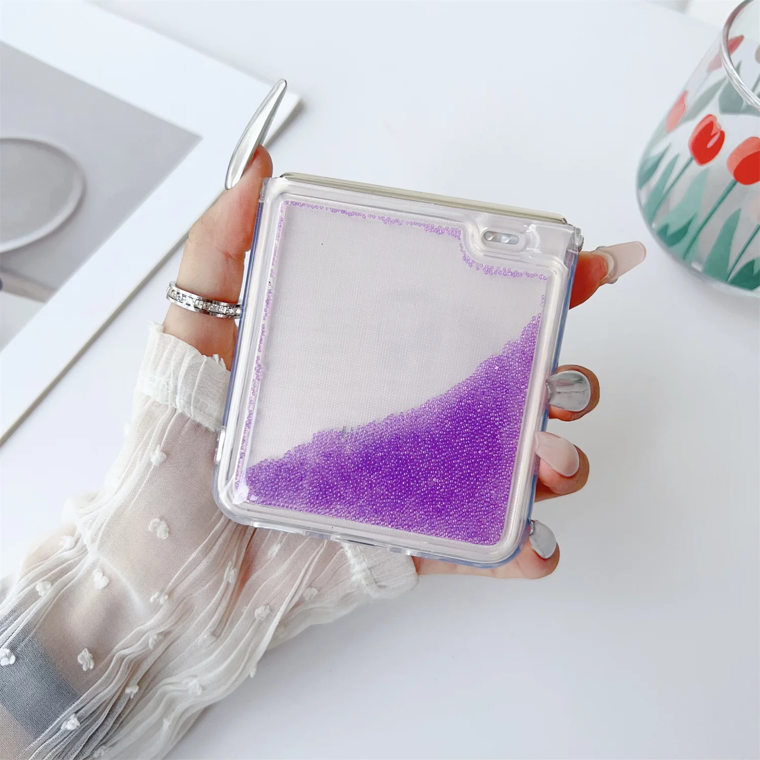 Красочные декомпрессионные бусины чехол с быстрым зыбучим песком для Honor Magic V