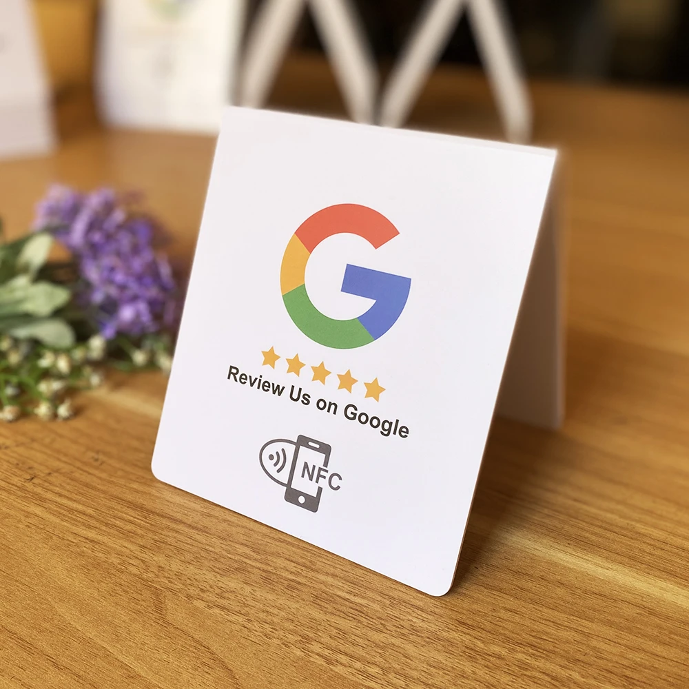 Двойное боковое сканирование Обзор Google NFC Стенд Дисплей Настольный дисплей