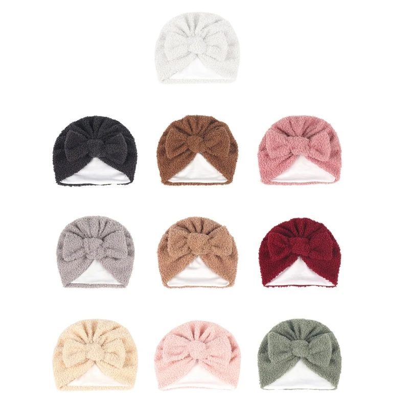

Toddlers Hat Bowtie Caps Baby Headwrap Windproof Wear Universal Accs