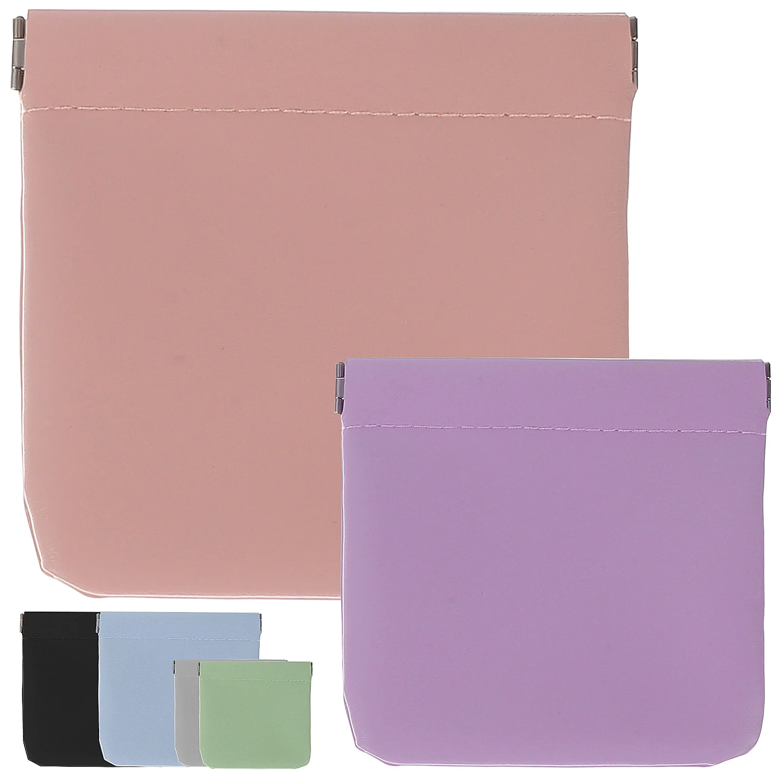 

6 Pcs Simple Self-closing PU Fashion Bags Pocket Bags Travel Storage Bags Small Bags