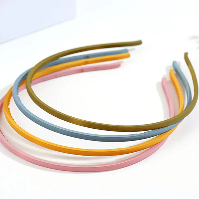

Hot Hair Hoop Thin Hair Band Head Wrap Hoop Headband Headpiece Charm Fashion Candy Color Frosted Pure Color Head Band Headwear