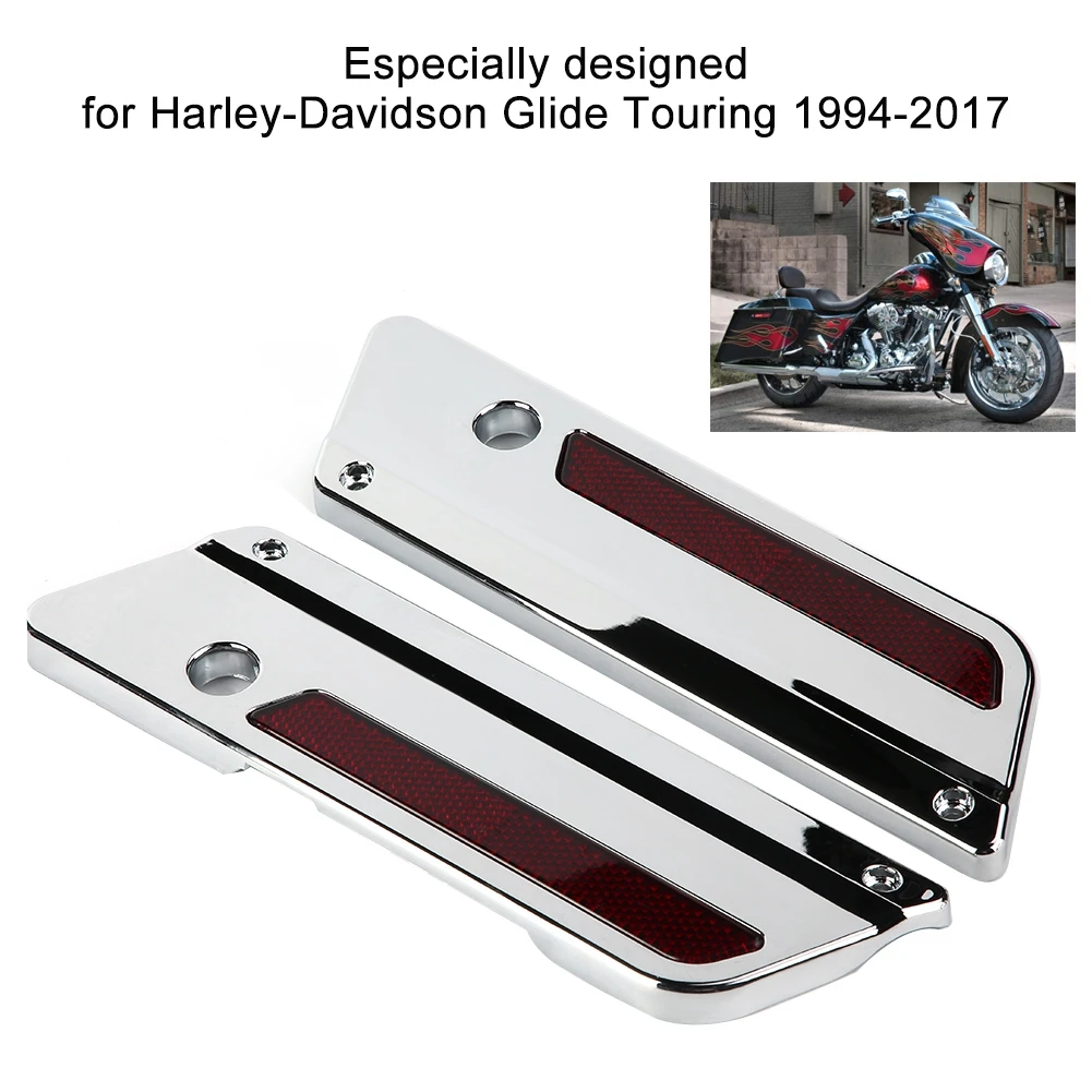 2 шт. Мотоциклетная седельная сумка защелка отражатели для Glide Touring 1994-2017