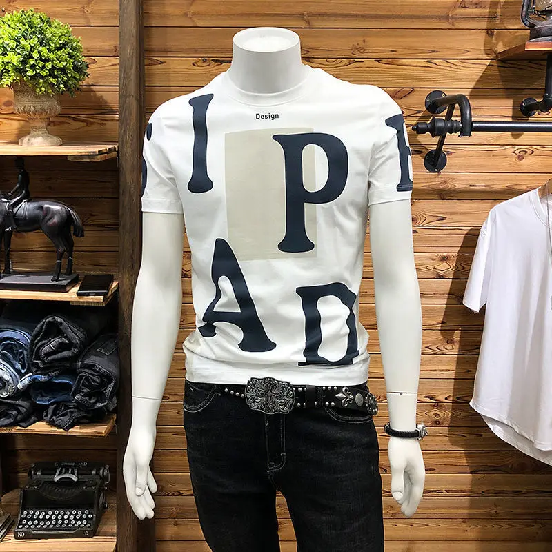 

2022 summer new letter printed short sleeve T-shirt men