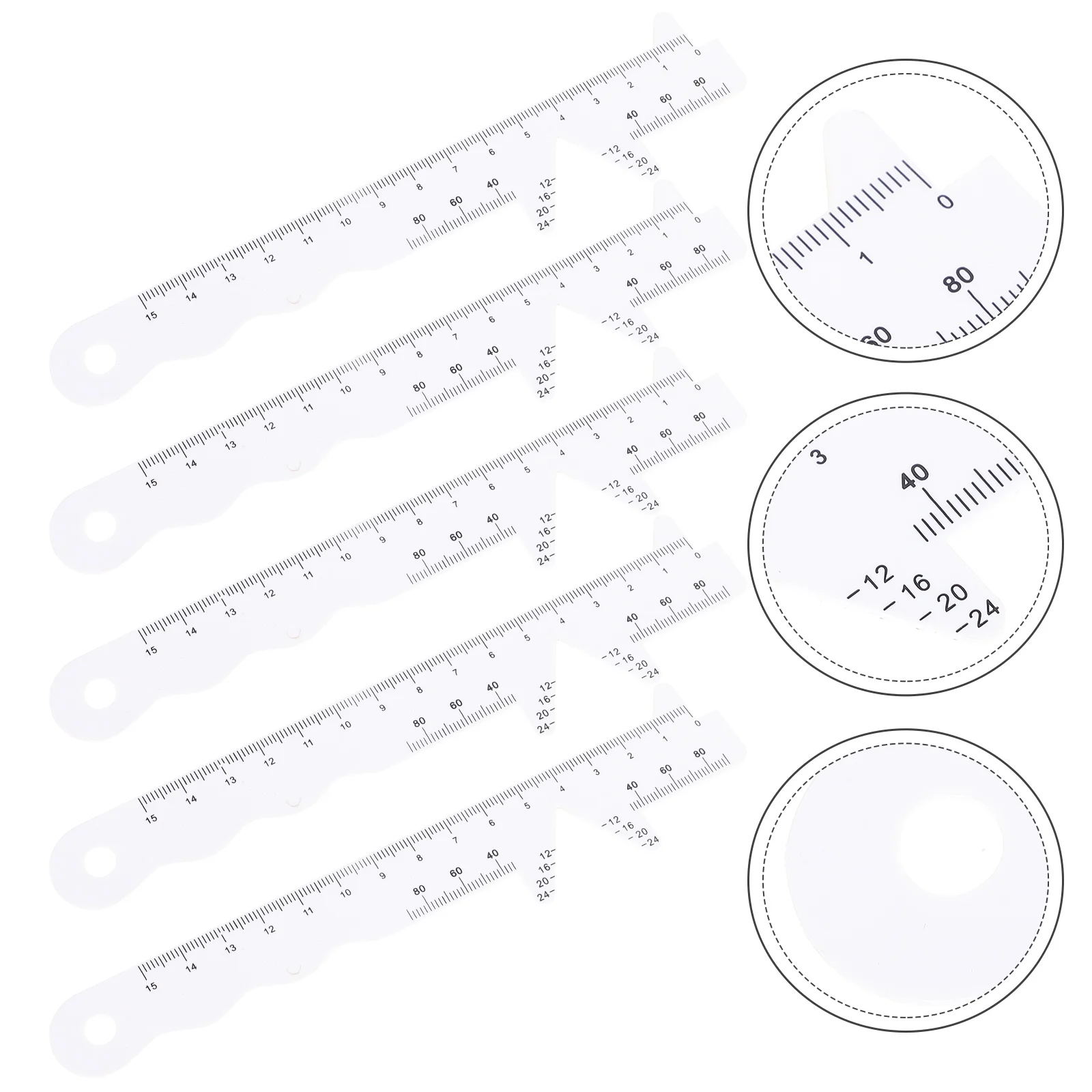 

5 Pcs Pupil Distance Ruler Glasses Accessories Plastic Lightweight Pupillometer